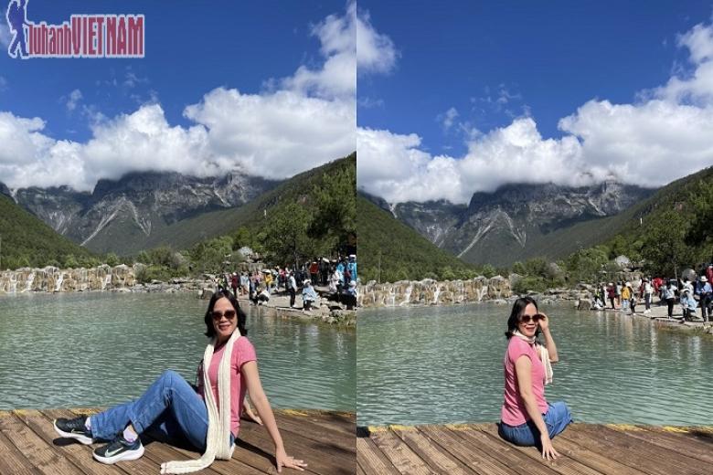 Khách chụp ảnh lưu niệm